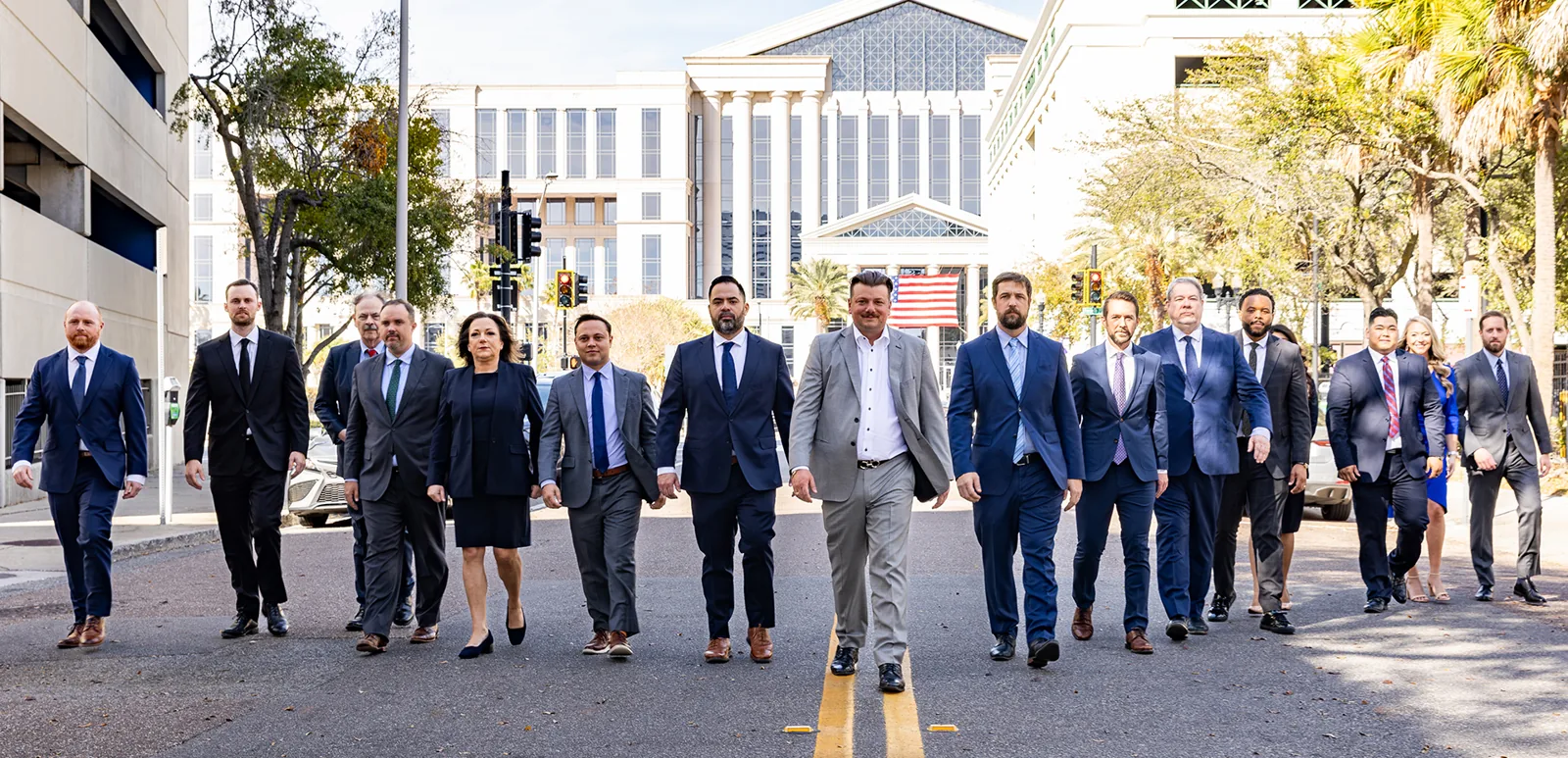 The Campione Law team outside the Jacksonville courthouse